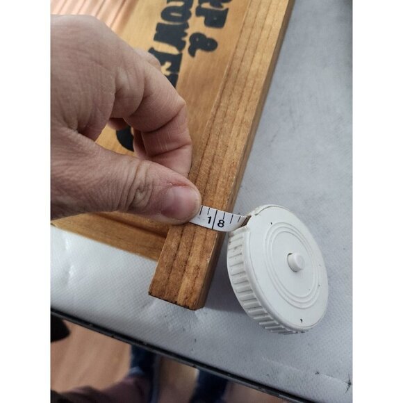 VINTAGE Wood Copper Washboard Soap Towel Wall Bathroom Planter Organizer Rustic - Picture 9 of 10